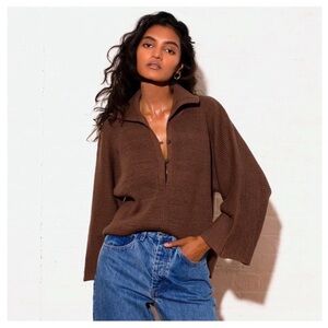 Mara Hoffman Chocolate Ama Knit Sweater
